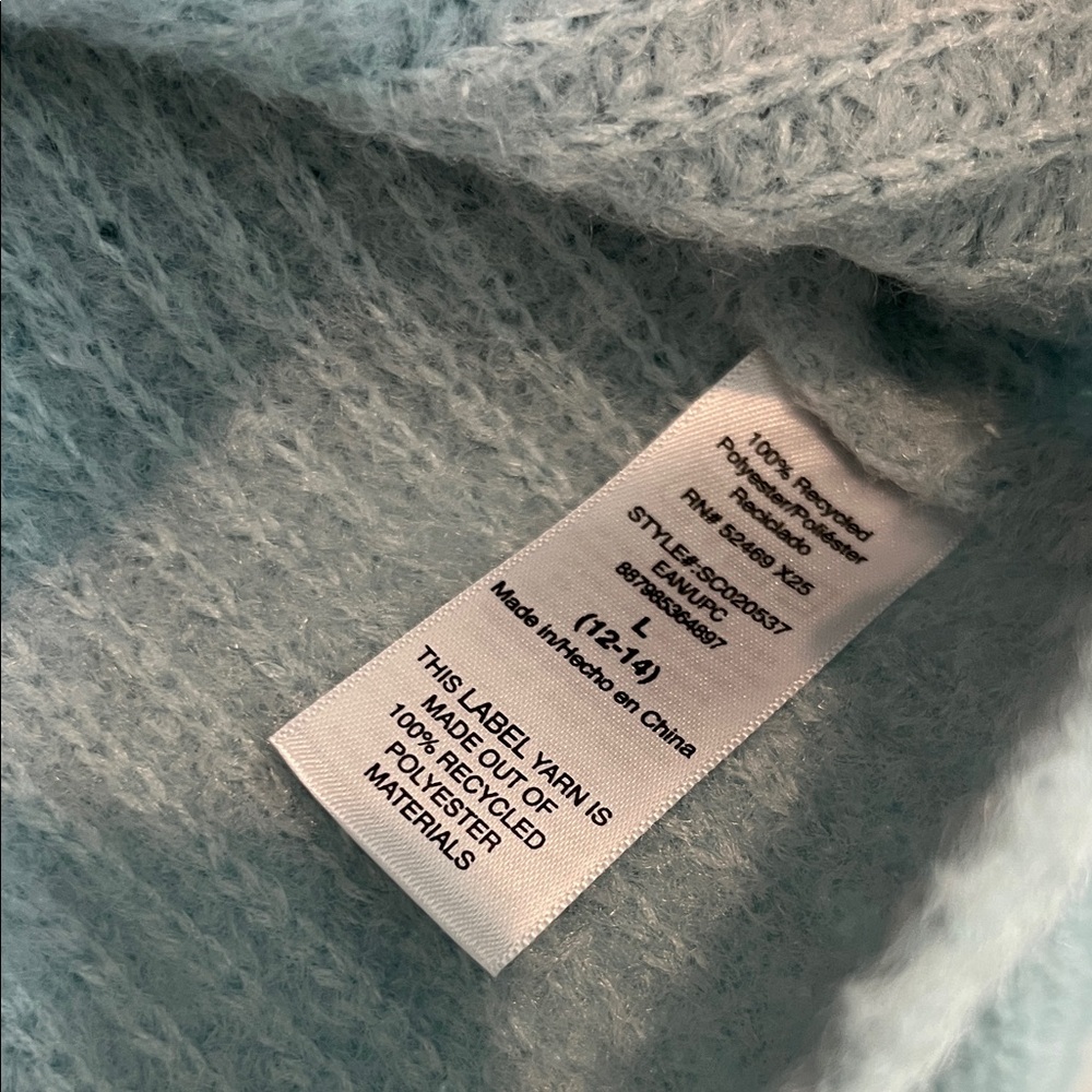 Scoop Teal Cozy Knit Crewneck Oversized Lightweight Sweater - Picture 9 of 9